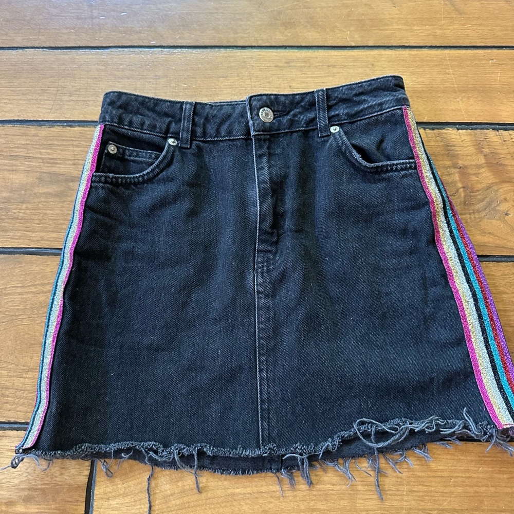 Topshop denim mini skirt